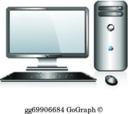 Desktop Computer Clip Art - Royalty Free - GoGraph