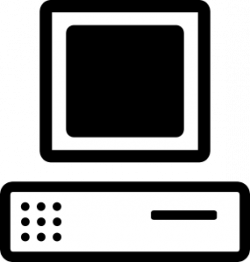 B W Cartoon Computer Base Monitor clip art (116384) Free SVG ...