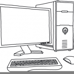 Computer Clipart Black And White pig clipart | house clipart online ...