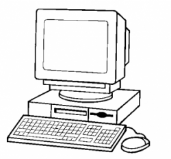 80+ Computer Clipart Black And White | ClipartLook