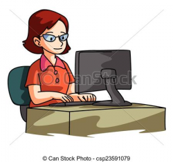 Woman at computer clipart free 6 » Clipart Station