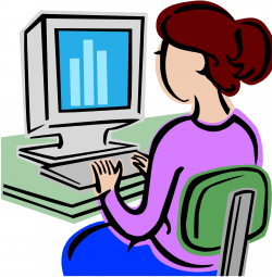 Woman Computer Clipart (16+) - Clip Art Library