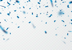 The blue ribbon and confetti can be separated from a ...