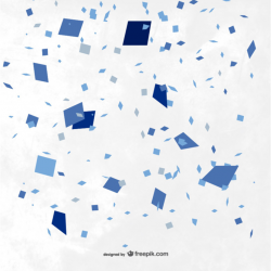 Blue confetti background Vector | Free Download