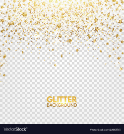 Glitter confetti gold glitter falling on