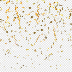 Gold confetti on a transparent background - Download Free ...