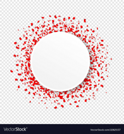 Banner with red confetti transparent background