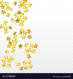 Star confetti isolated on transparent background