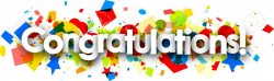 Congratulations banner with colorful confetti. » Clipart Portal