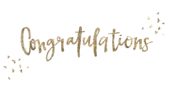 Congratulations Image Gold White