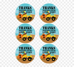 Dump Truck Construction 1st Birthday Sticker Tags - Construction ...