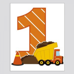 Construction Birthday Wall Art - CafePress