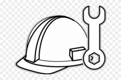 Construction Clipart Hard Hat - Construction Clipart Black And White ...