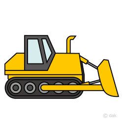 Simple Bulldozer Clipart Free Picture｜Illustoon