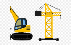 Crane Clipart Cartoon Construction - Construction Trucks Clip Art ...