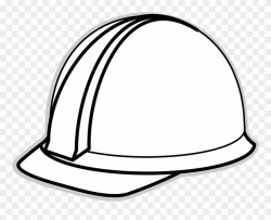 Helmet Clipart Construction Worker - Hard Hat White Cartoon - Png ...