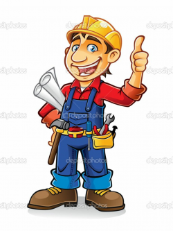 Cartoon Construction Worker Clip Art | Construction worker - Stock ...