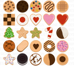 COOKIES CLIPART - shortbread, oreo, chocolate chip, and more ...