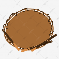 Coffee Colored Cookie Border Illustration, Coffee Color ...