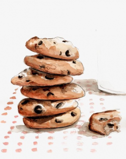 Download for free 10 PNG Cookie png watercolor top images at ...
