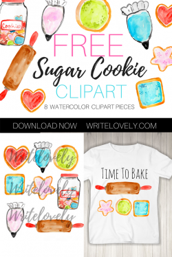 FREE Sugar Cookie Watercolor Clipart Set — Writelovely