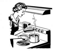 Clip Art Retro Cooking Clipart - Clip Art Library