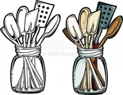 Image result for cooking utensils clipart black and white ...