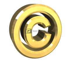 copyright symbol in gold (3d) Stock Image | YAYIMAGES ...