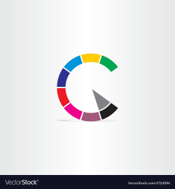 Letter c color copyright symbol