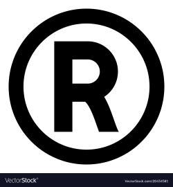 Symbol copyright icon black color flat style