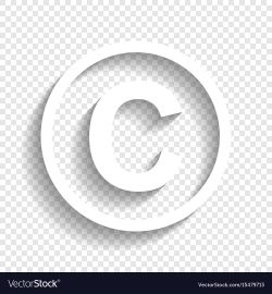 Copyright sign white icon