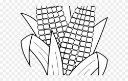 Corn Clipart Black And White - Free Printable Coloring Page Corn ...