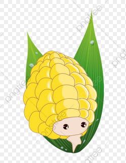 Creative Cartoon Corn, Cartoon Clipart, Corn Clipart, Small Corn PNG ...