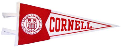 White Cornell Pennant-Red & White | Bear Necessities Online ...
