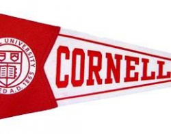 White Cornell Pennant-Red & White | Bear Necessities Online ...