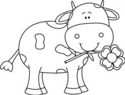 cute BLACK AND WHITE animal clip art - Bing images | Cow ...