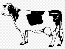 Clipart - Cow - Cow Black And White Drawing, HD Png Download ...