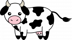 clip art black and white | Cute Black and White Cow - Free Clip Art ...