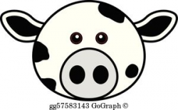 Cow Face Clip Art - Royalty Free - GoGraph