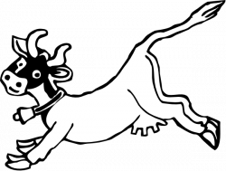 Jumping Cow Without Spots Clip Art at Clker.com - vector clip art ...