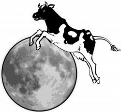 Cow jumping over the moon vector clipart image - Free stock photo ...