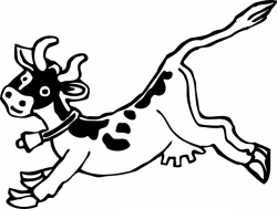 Jumping Cow clip art Free vector in Open office drawing svg ( .svg ...