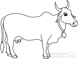 Animals : cow-black-white-outline-clipart-72027 : Classroom Clipart ...