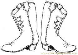 Free Cowboy boot outline | Coloring Pages Cowboy Coloring ...