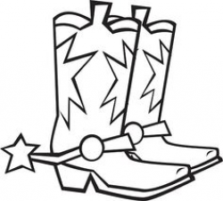 Free picture of cowboy boots cowboy boots coloring page clip ...