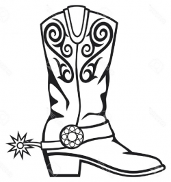 Cowboy Boots Drawing | Free download best Cowboy Boots ...