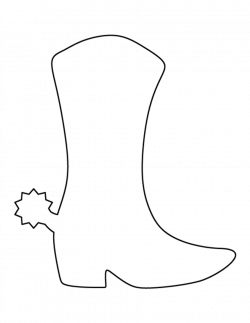 Cowboy boot pattern use the printable outline for crafts ...