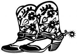 Printable cowboy boot clipart - Clipartix