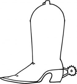 Cowboy Boot with Spur coloring page | Free Printable ...