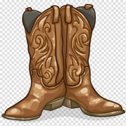 Pair of brown cowboy boots illustration, Cowboy boot ...